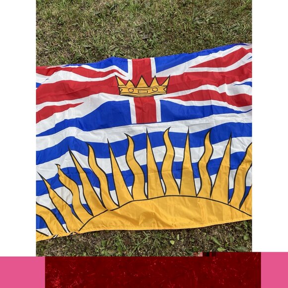 Vintage Canadian Provincial/Territorial Flag British Columbia - Picture 3 of 6